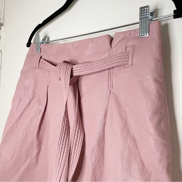 Free people belted leather mini skirt light pink 6 - Picture 10 of 10